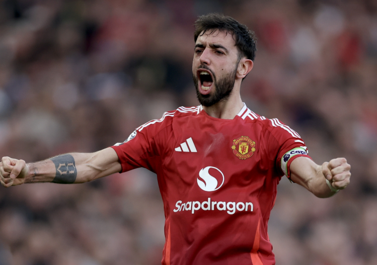 曼聯(lián)4-2力克布萊頓，B費(fèi)迎曼聯(lián)生涯300場里程碑